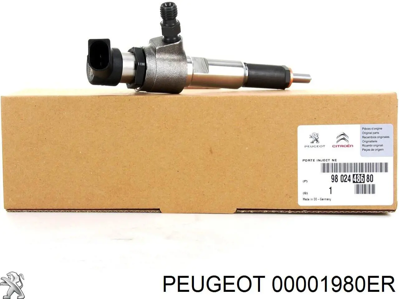 00001980ER Peugeot/Citroen Injetor de injeção de combustível