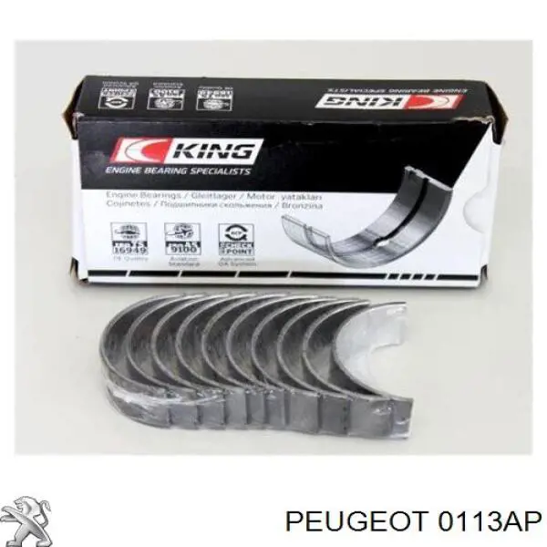 0113AP Peugeot/Citroen Folhas inseridas principais de cambota, kit, padrão (STD)