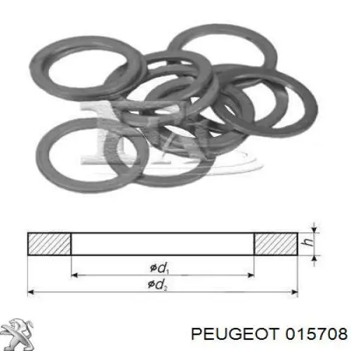 Compre 015708 Peugeot/Citroen Vedante de mangueira de fornecimento de óleo de turbina