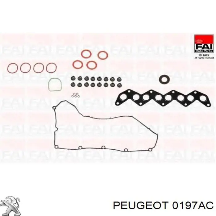 0197AC Peugeot/Citroen Kit de vedantes de motor completo