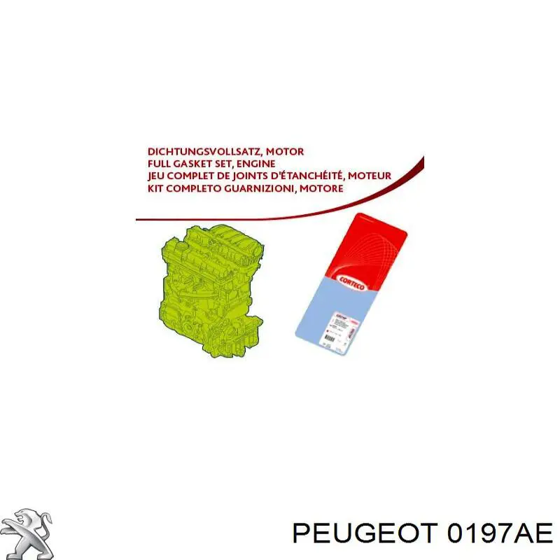 Kit de vedantes de motor completo Peugeot/Citroen 0197AE preço, a partir de 122,46 USD