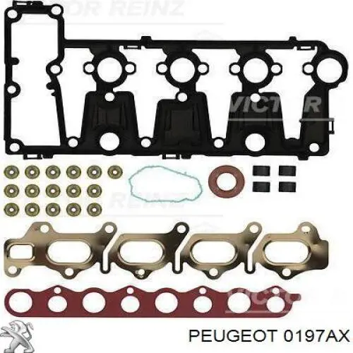 0197AX Peugeot/Citroen Kit de vedantes de motor completo