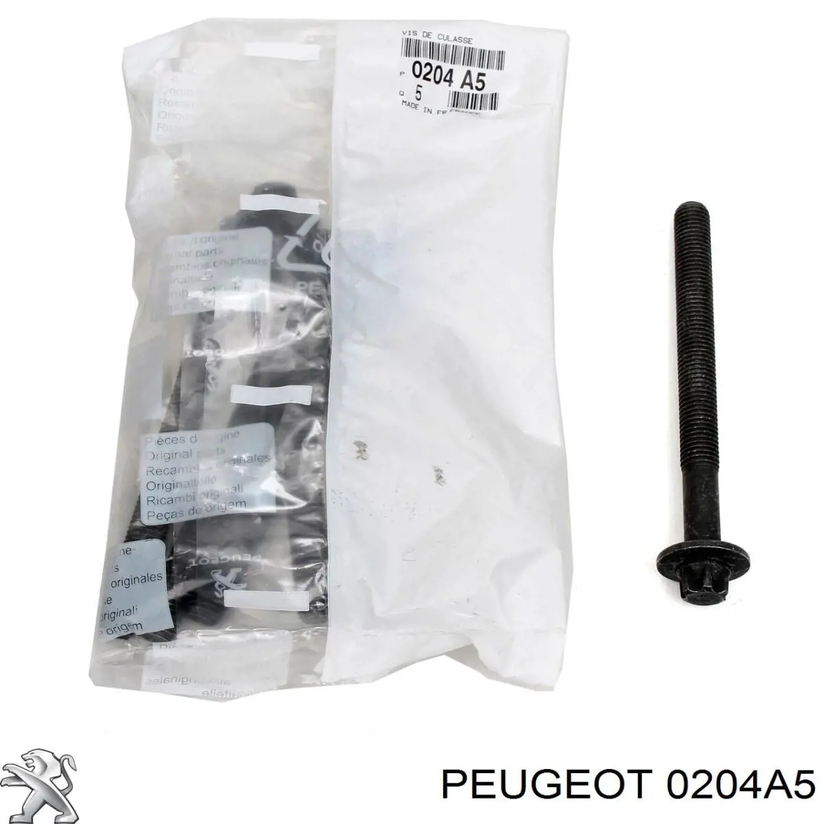 0204A5 Peugeot/Citroen Parafuso de cabeça de motor (CBC)