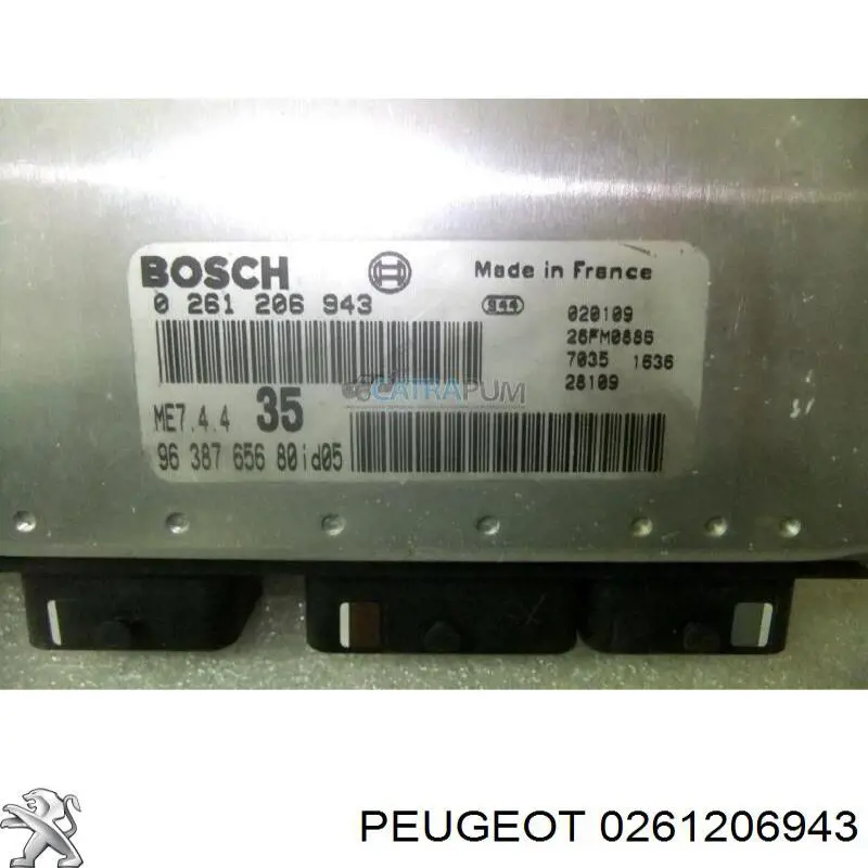 Compre 0261206943 Peugeot/Citroen Módulo de direção (Centralina eletrônica) de motor
