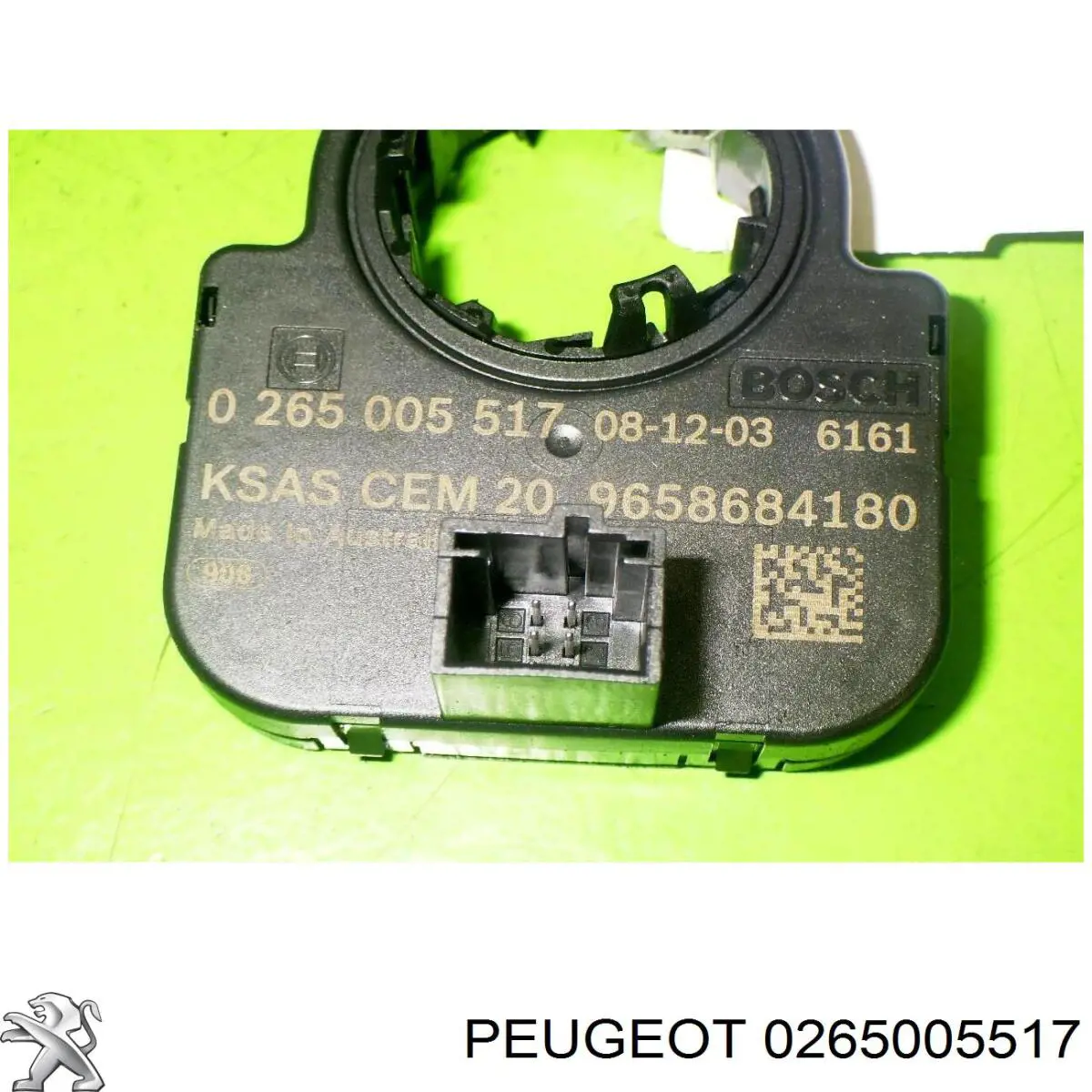 Sensor do ângulo de viragem do volante de direção Peugeot/Citroen 9658684180