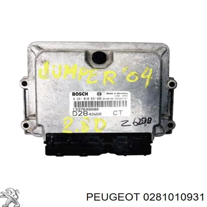 Módulo de direção (Centralina eletrônica) de motor 0281010931 Peugeot/Citroen