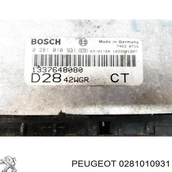 Módulo de direção (Centralina eletrônica) de motor Peugeot/Citroen 0281010931 preço, a partir de 254,12 USD