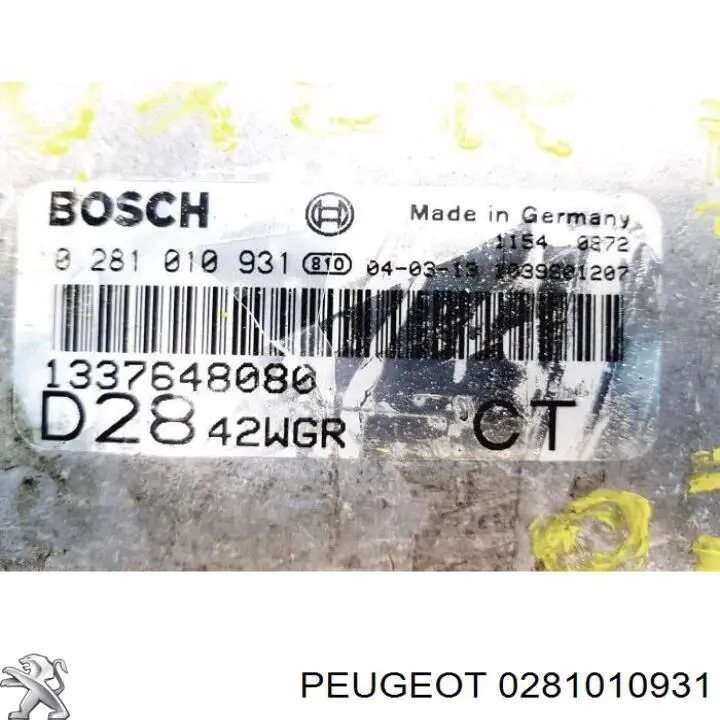 Módulo de direção (Centralina eletrônica) de motor Peugeot/Citroen 0281010931