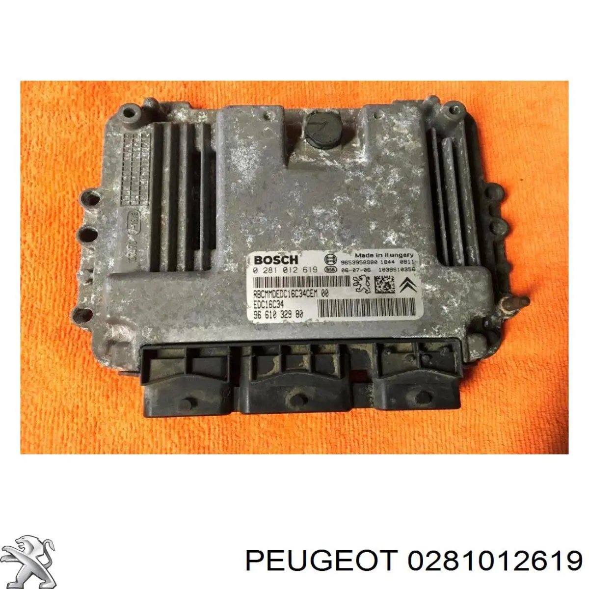 0281012619 Peugeot/Citroen Módulo de direção (Centralina eletrônica) de motor