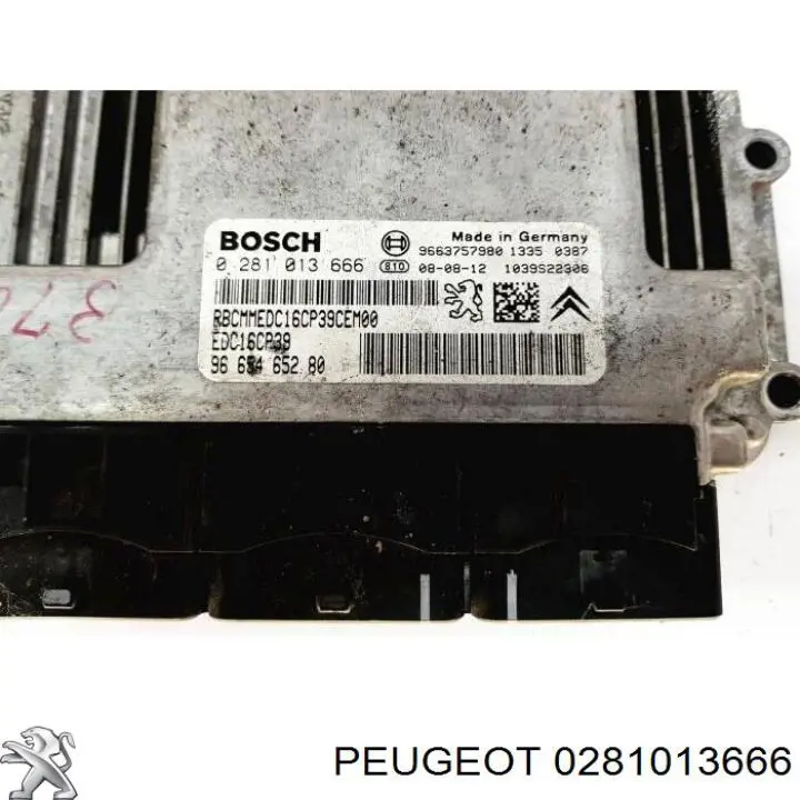 0281013666 Peugeot/Citroen Módulo de direção (Centralina eletrônica) de motor