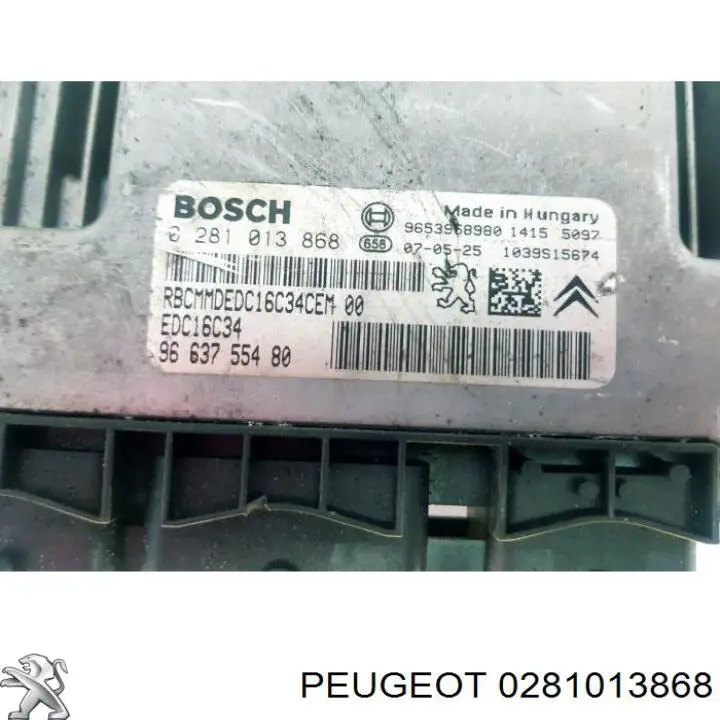 Compre 0281013868 Peugeot/Citroen Módulo de direção (Centralina eletrônica) de motor