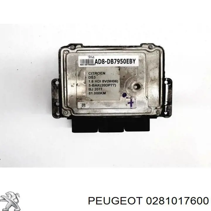  0281017600 Peugeot/Citroen