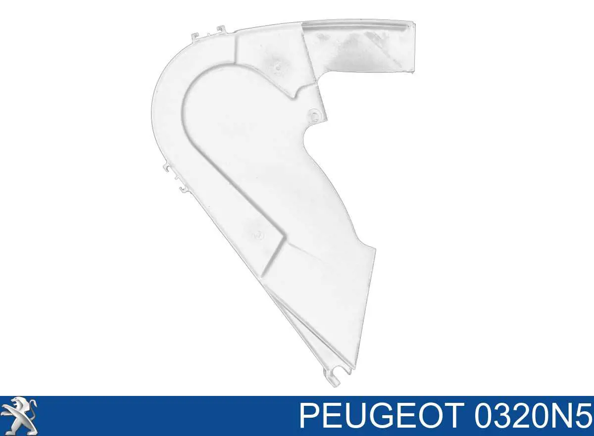 0320N5 Peugeot/Citroen Proteção esquerda da correia do mecanismo de distribuição de gás