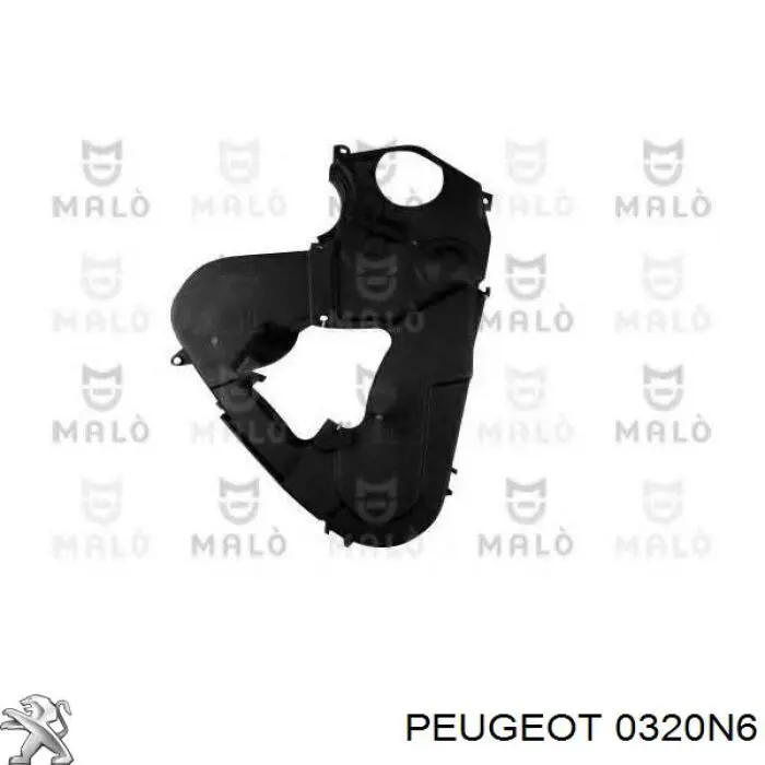 0320N6 Peugeot/Citroen Proteção direita da correia do mecanismo de distribuição de gás