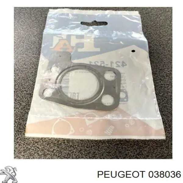 038036 Peugeot/Citroen Vedante de turbina dos gases de escape, admissão