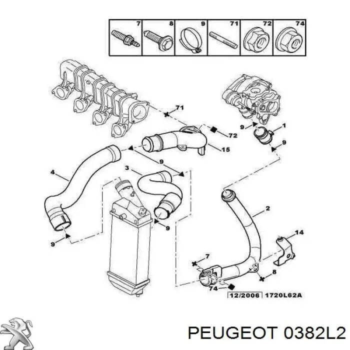  Peugeot/Citroen 0382L2 preço, a partir de 2,74 USD