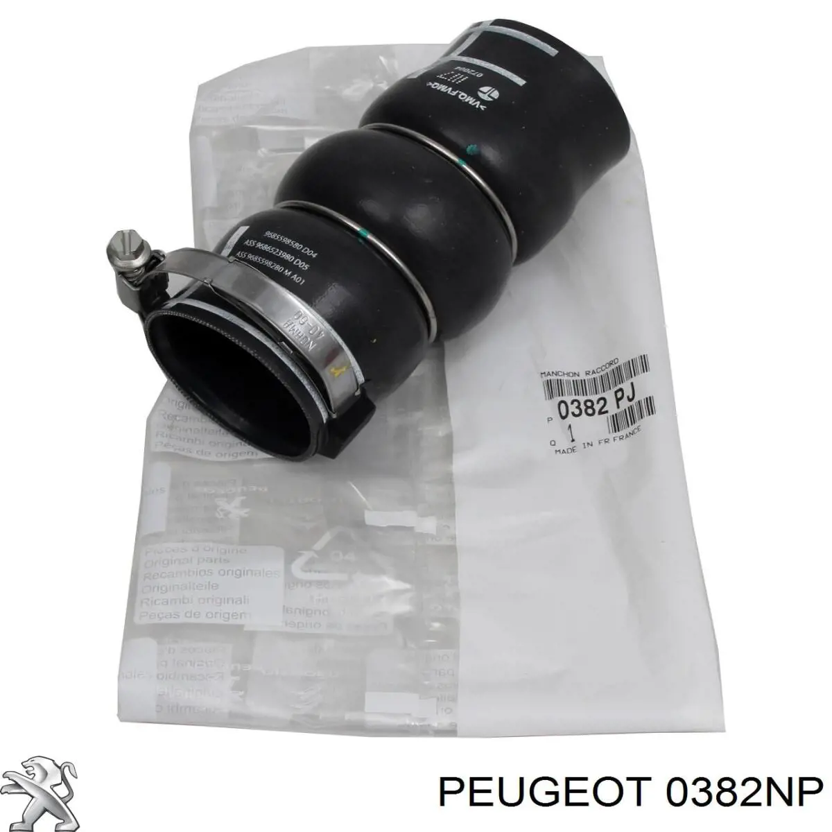 0382NP Peugeot/Citroen Mangueira (cano derivado) de intercooler