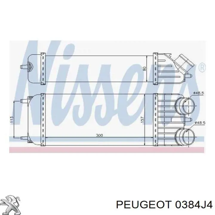 Radiador de intercooler Peugeot/Citroen 0384J4 preço, a partir de 83,57 USD