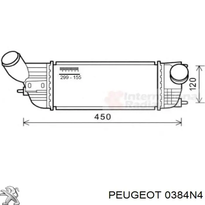 Radiador de intercooler Peugeot/Citroen 0384N4 preço, a partir de 93,27 USD