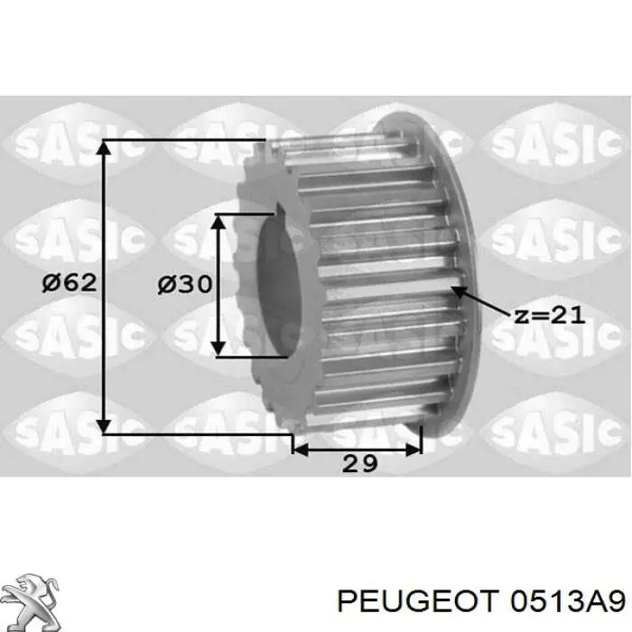 Engrenagem de cadeia da roda dentada de acionamento de cambota de motor Peugeot/Citroen 0513A9 preço, a partir de 12,45 USD