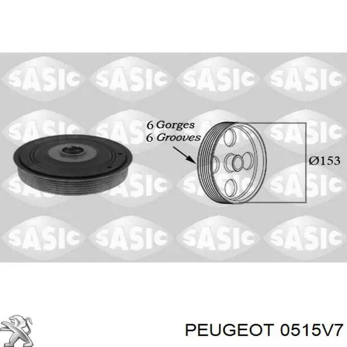 Polia de cambota Peugeot/Citroen 0515V7 preço, a partir de 66,49 USD