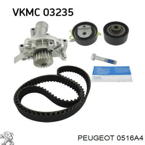 0516A4 Peugeot/Citroen Parafuso da polia de cambota
