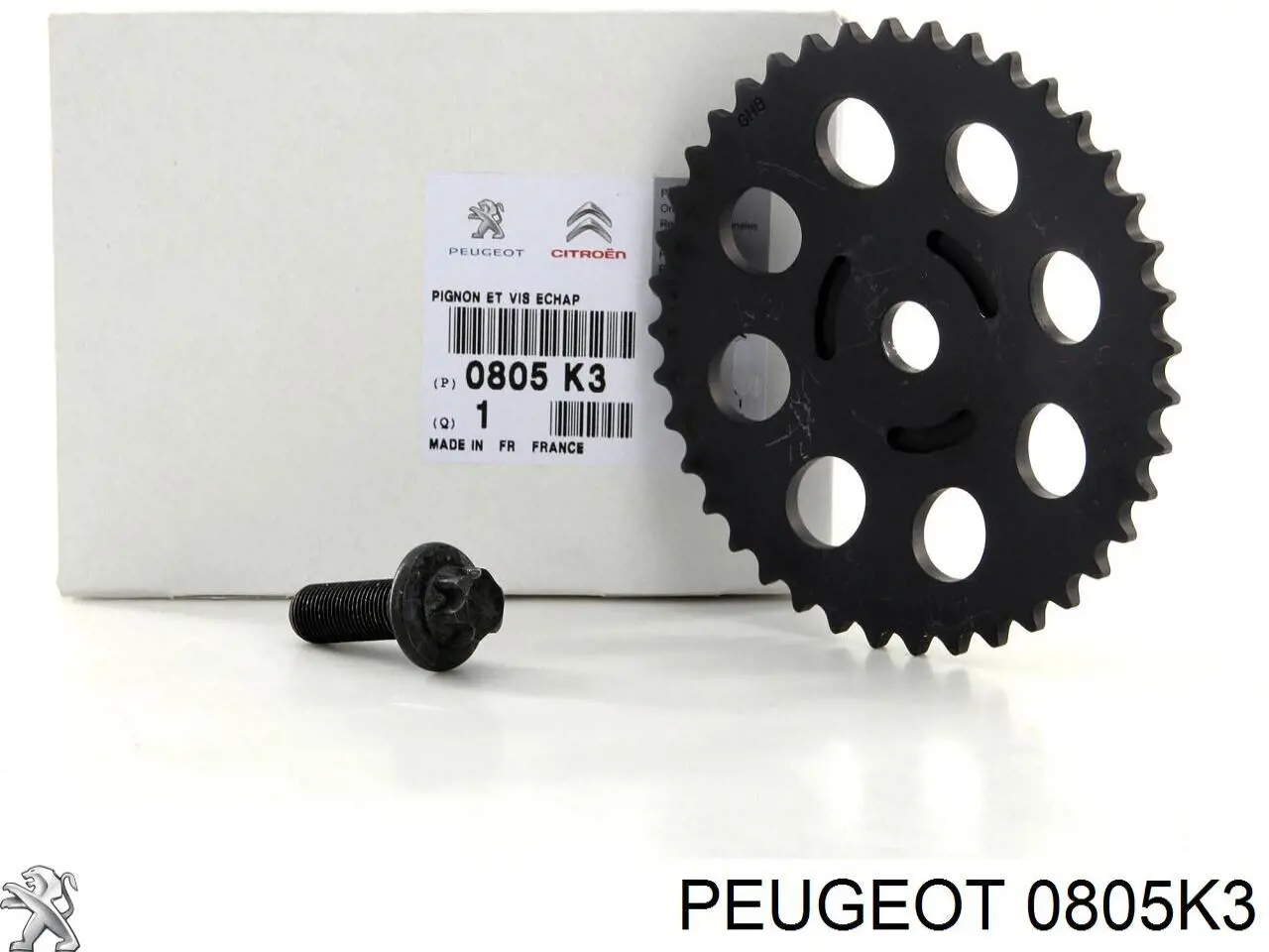 Engrenagem de cadeia de roda dentada da árvore distribuidora de escape de motor Peugeot/Citroen 0805K3 preço, a partir de 75,08 USD
