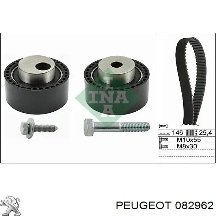 Compre 082962 Peugeot/Citroen Rolo de reguladora de tensão da correia do mecanismo de distribuição de gás