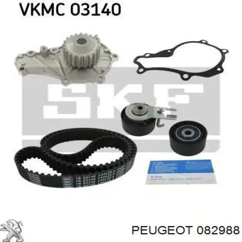 Compre 082988 Peugeot/Citroen Rolo de reguladora de tensão da correia do mecanismo de distribuição de gás