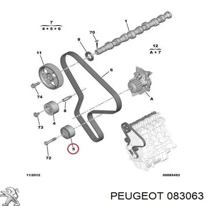 Rolo parasita da correia do mecanismo de distribuição de gás Peugeot/Citroen 083063 preço, a partir de 31,32 USD