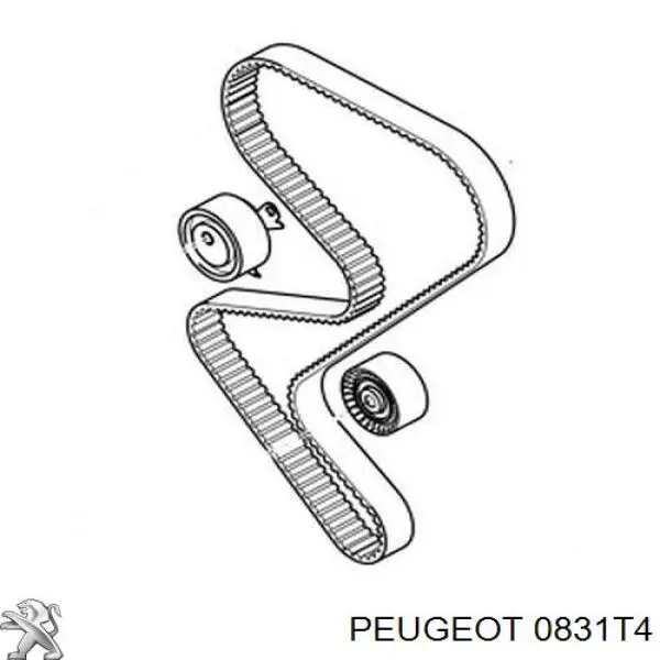0831T4 Peugeot/Citroen Correia do mecanismo de distribuição de gás, kit