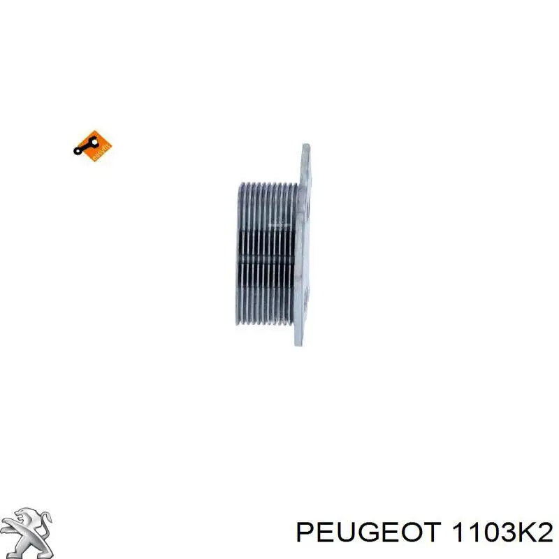 Compre 00001103K2 Peugeot/Citroen Radiador de óleo (frigorífico), debaixo de filtro