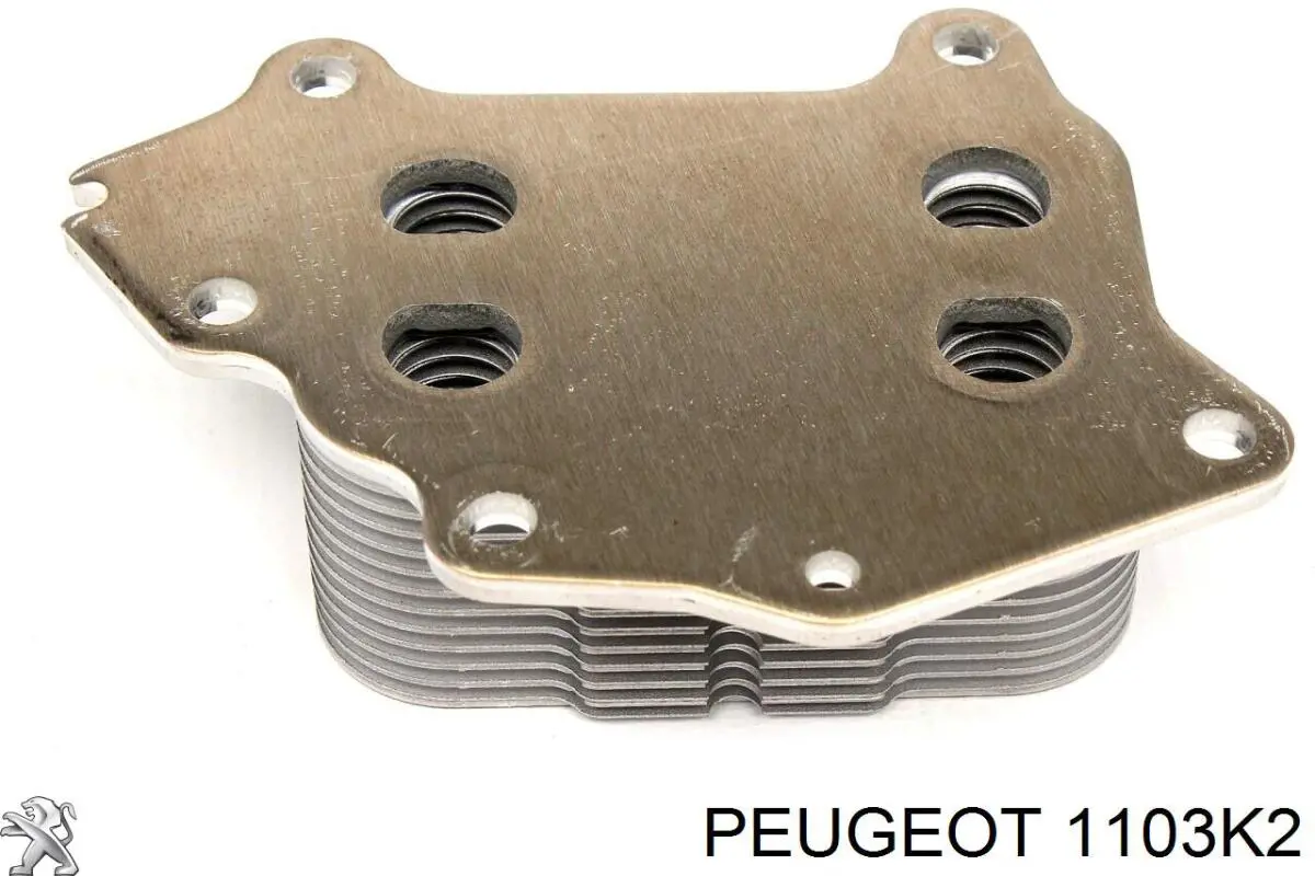 00001103K2 Peugeot/Citroen Radiador de óleo (frigorífico), debaixo de filtro
