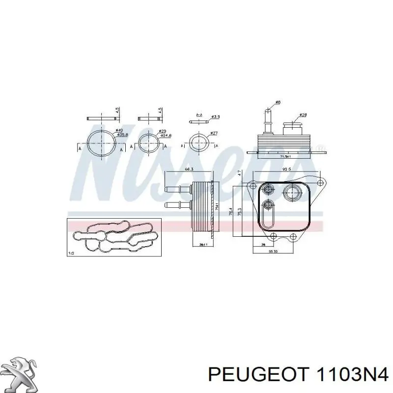 Caixa do filtro de óleo Peugeot/Citroen 1103N4 preço, a partir de 130,28 USD