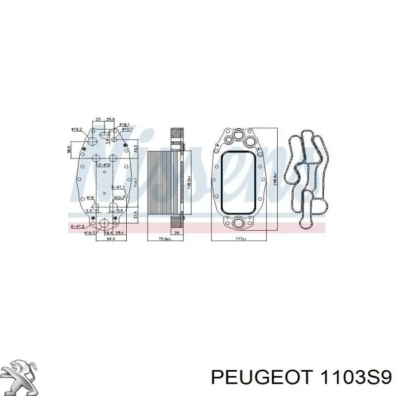 Caixa do filtro de óleo Peugeot/Citroen 1103S9 preço, a partir de 134,08 USD