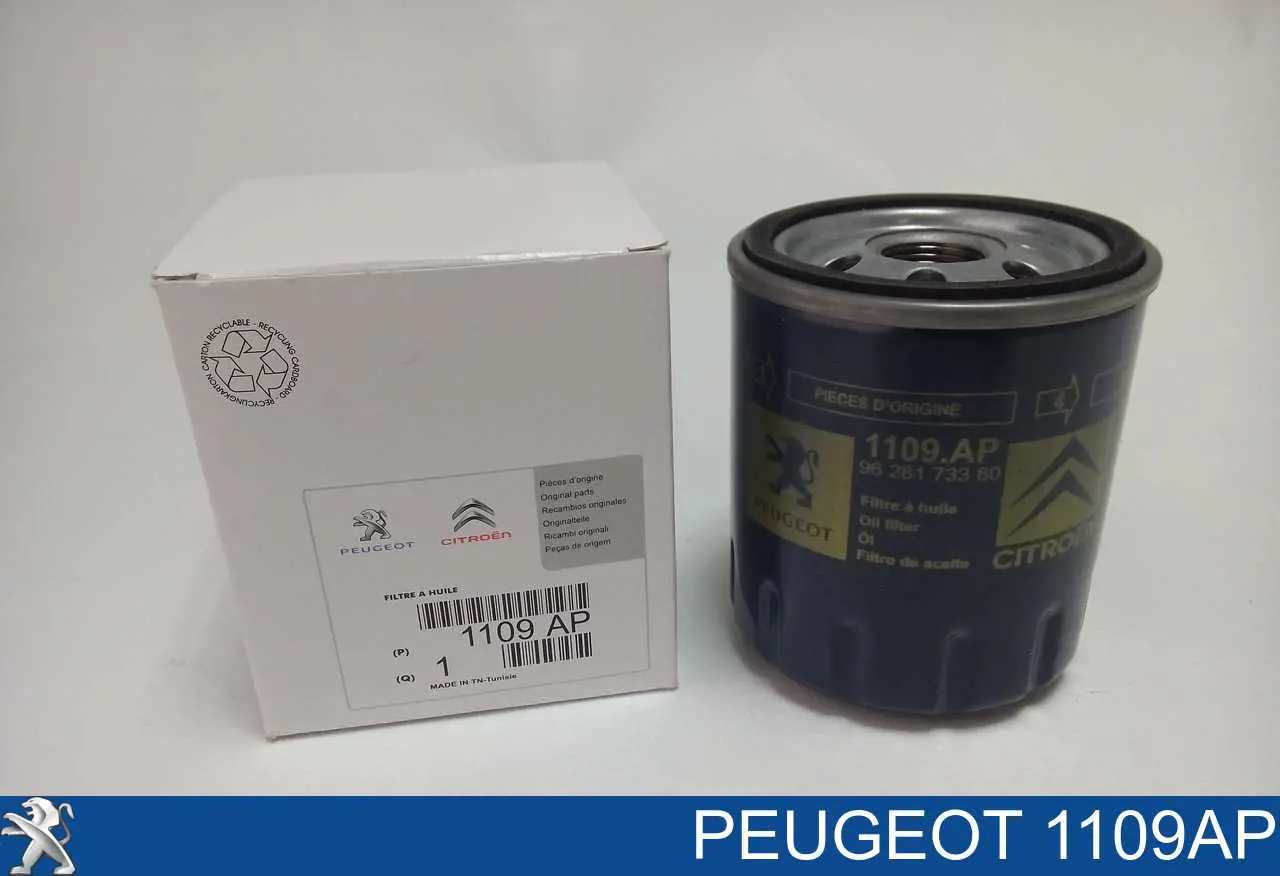 1109AP Peugeot/Citroen Filtro de óleo