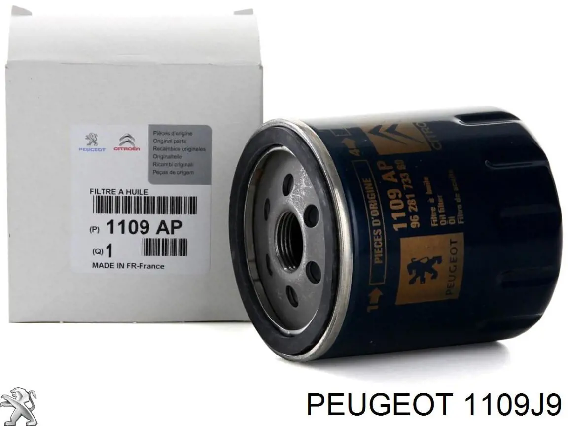 1109J9 Peugeot/Citroen Filtro de óleo