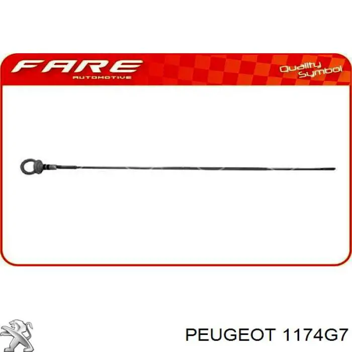 Sonda (indicador) do nível de óleo no motor 5504 Metalcaucho