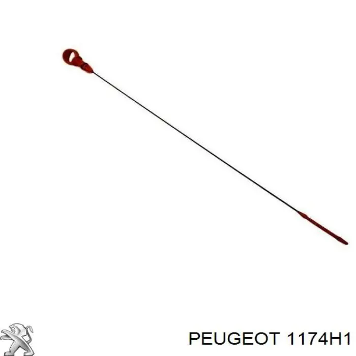 1174H1 Peugeot/Citroen Sonda (indicador) do nível de óleo no motor
