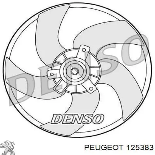 Compre 125383 Peugeot/Citroen Ventilador elétrico de esfriamento montado (motor + roda de aletas)