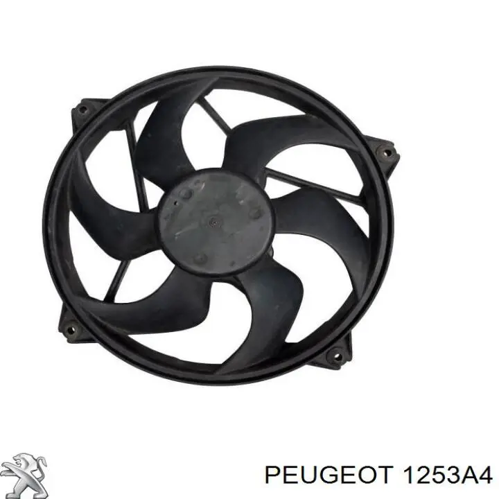 1253A4 Peugeot/Citroen Ventilador elétrico de esfriamento montado (motor + roda de aletas)
