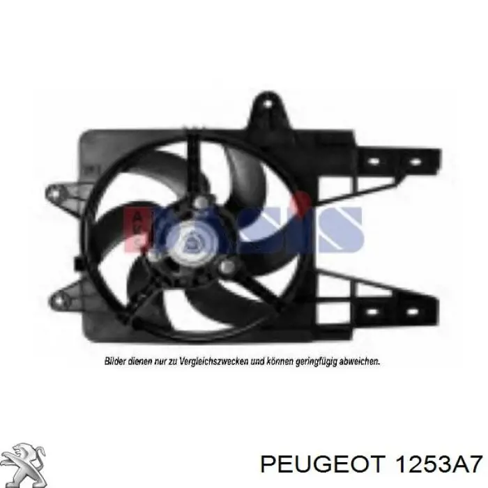 Compre 1253A7 Peugeot/Citroen Difusor do radiador de esfriamento, montado com motor e roda de aletas