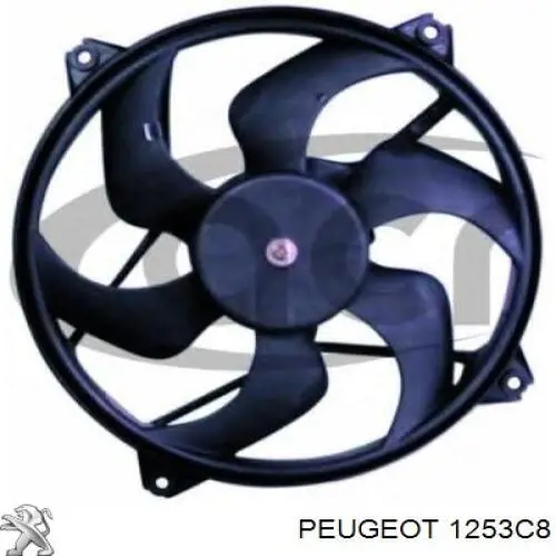 Ventilador elétrico de esfriamento montado (motor + roda de aletas) Peugeot/Citroen 1253C8 preço, a partir de 91,94 USD