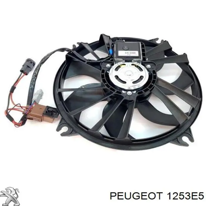Compre 00001253T2 Peugeot/Citroen Ventilador elétrico de esfriamento montado (motor + roda de aletas)
