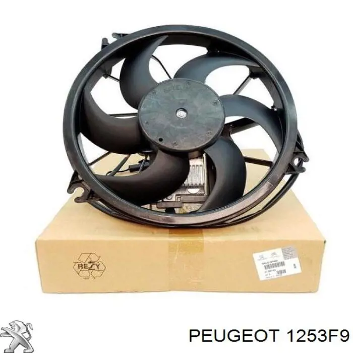 00001253K5 Peugeot/Citroen Ventilador elétrico de esfriamento montado (motor + roda de aletas)