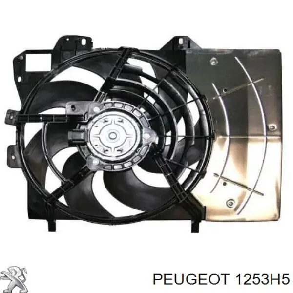 Compre 1253H5 Peugeot/Citroen Difusor do radiador de esfriamento, montado com motor e roda de aletas