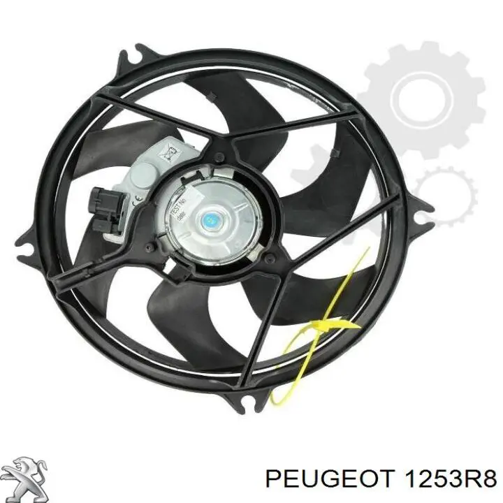 Compre 1253R8 Peugeot/Citroen Ventilador elétrico de esfriamento montado (motor + roda de aletas)