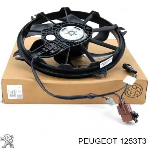 1253T3 Peugeot/Citroen Ventilador elétrico de esfriamento montado (motor + roda de aletas)