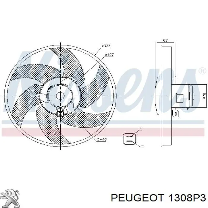 Difusor do radiador de esfriamento Peugeot/Citroen 1308P3 preço, a partir de 118,69 USD