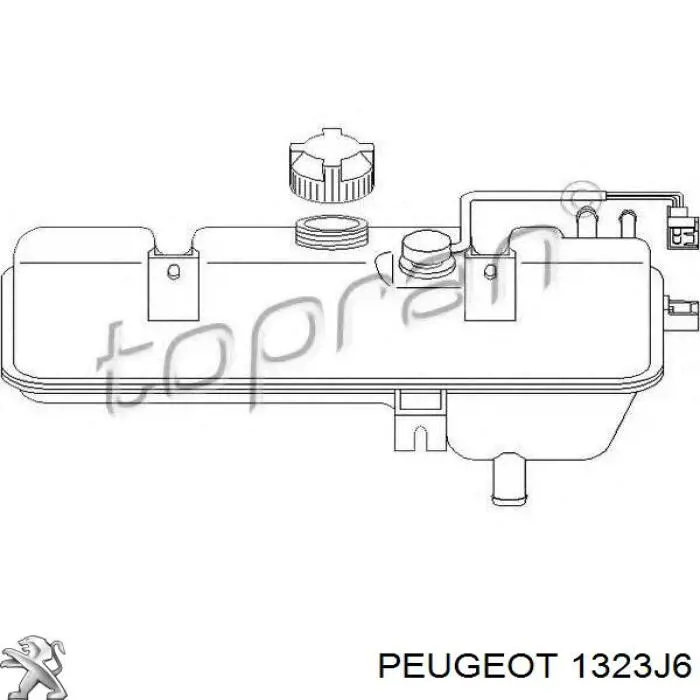 Tanque de expansão do sistema de esfriamento Peugeot/Citroen 1323J6 preço, a partir de 56,71 USD